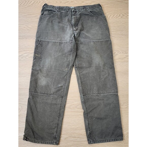 Arborwear Original Tree Climbers Pants Mens 42x28 Tag 42x30 Brown Heavy Duty - Picture 15 of 16